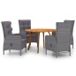 Set Mobili da Pranzo per Giardino 5 pz Grigio Set Mobili da Pranzo per Giardino 5 pz Grigio