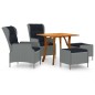 Set Mobili da Pranzo per Giardino 5 pz Grigio Chiaro Set Mobili da Pranzo per Giardino 5 pz Grigio Chiaro