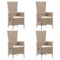 Set Mobili da Pranzo per Giardino 5 pz Beige Set Mobili da Pranzo per Giardino 5 pz Beige