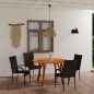 Set Mobili da Pranzo per Giardino 5 pz Marrone