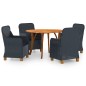 Set Mobili da Pranzo per Giardino 5 pz Grigio Scuro Set Mobili da Pranzo per Giardino 5 pz Grigio Scuro