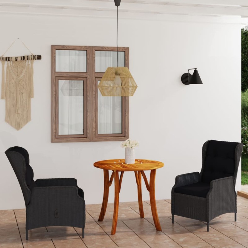 Set Mobili da Pranzo per Giardino 3 pz Grigio Scuro Set Mobili da Pranzo per Giardino 3 pz Grigio Scuro
