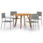 Set Mobili da Pranzo per Giardino 5 pz Antracite