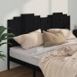 Testiera per Letto Nera 206x4x110 cm in Legno Massello di Pino Testiera per Letto Nera 206x4x110 cm in Legno Massello di Pino