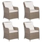 Set Mobili da Pranzo per Giardino 5 pz Marrone Set Mobili da Pranzo per Giardino 5 pz Marrone