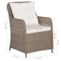 Set Mobili da Pranzo per Giardino 5 pz Marrone Set Mobili da Pranzo per Giardino 5 pz Marrone