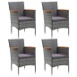 Set Mobili da Pranzo per Giardino 5 pz Grigio Set Mobili da Pranzo per Giardino 5 pz Grigio