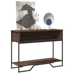 vidaXL Tavolo Consolle Rovere Marrone 100x35x74,5 cm in Truciolato