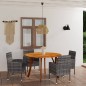 Set Mobili da Pranzo per Giardino 5 pz Antracite