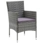 vidaXL Set Mobili da Pranzo per Giardino 5 pz Grigio