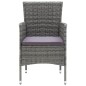 vidaXL Set Mobili da Pranzo per Giardino 5 pz Grigio