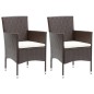 Set Mobili da Pranzo per Giardino 3 pz Marrone Set Mobili da Pranzo per Giardino 3 pz Marrone