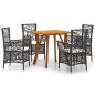 Set Mobili da Pranzo per Giardino 5 pz Marrone Set Mobili da Pranzo per Giardino 5 pz Marrone