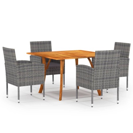 Set Mobili da Pranzo per Giardino 5 pz Antracite