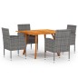 Set Mobili da Pranzo per Giardino 5 pz Antracite