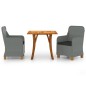Set Mobili da Pranzo per Giardino 3 pz Grigio Chiaro Set Mobili da Pranzo per Giardino 3 pz Grigio Chiaro
