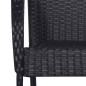 Set Mobili da Pranzo per Giardino 5 pz Nero Set Mobili da Pranzo per Giardino 5 pz Nero