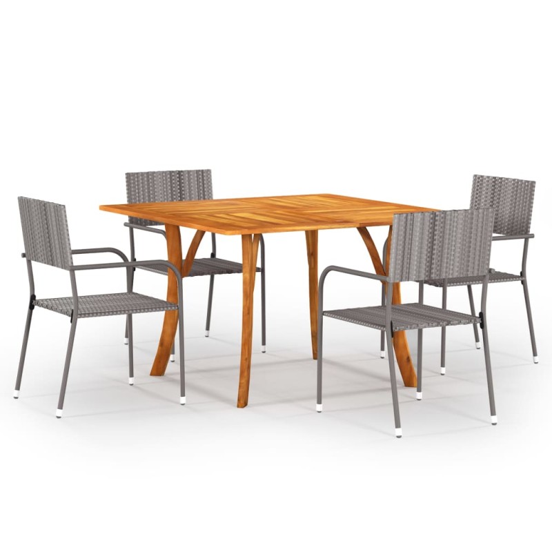 Set Mobili da Pranzo per Giardino 5 pz Antracite Set Mobili da Pranzo per Giardino 5 pz Antracite