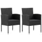 Set Mobili da Pranzo per Giardino 3 pz Nero Set Mobili da Pranzo per Giardino 3 pz Nero