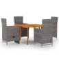 Set Mobili da Pranzo per Giardino 5 pz Grigio Set Mobili da Pranzo per Giardino 5 pz Grigio