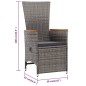 Set Mobili da Pranzo per Giardino 5 pz Grigio Set Mobili da Pranzo per Giardino 5 pz Grigio