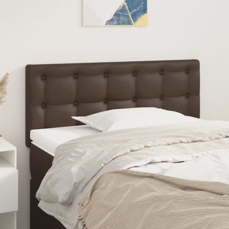 Testiera Marrone 100x5x78/88 cm in Similpelle