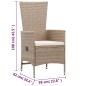 Set Mobili da Pranzo per Giardino 5 pz Beige Set Mobili da Pranzo per Giardino 5 pz Beige