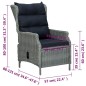 Set Mobili da Pranzo per Giardino 5 pz Grigio Chiaro