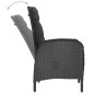 Set Mobili da Pranzo per Giardino 5 pz Nero Set Mobili da Pranzo per Giardino 5 pz Nero