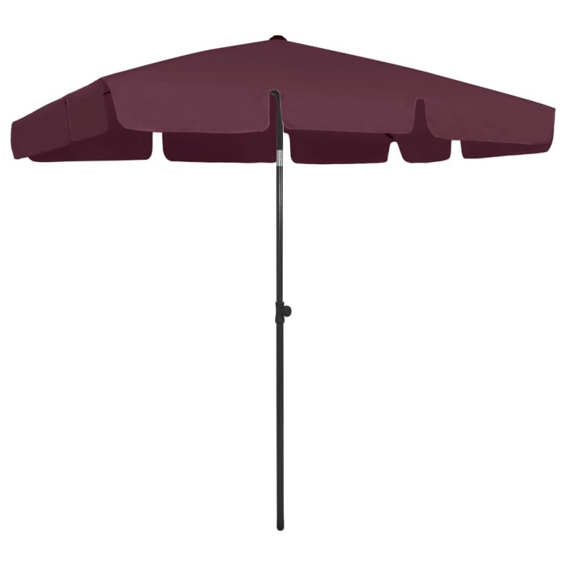 Ombrellone da Spiaggia Bordeaux 200x125 cm Ombrellone da Spiaggia Bordeaux 200x125 cm