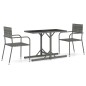 Set Mobili da Pranzo per Giardino 3 pz Grigio Set Mobili da Pranzo per Giardino 3 pz Grigio