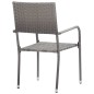Set Mobili da Pranzo per Giardino 3 pz Grigio Set Mobili da Pranzo per Giardino 3 pz Grigio