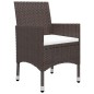 Set Mobili da Pranzo per Giardino 5 pz Marrone Set Mobili da Pranzo per Giardino 5 pz Marrone