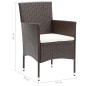 Set Mobili da Pranzo per Giardino 5 pz Marrone Set Mobili da Pranzo per Giardino 5 pz Marrone