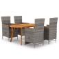 Set Mobili da Pranzo per Giardino 5 pz Grigio Set Mobili da Pranzo per Giardino 5 pz Grigio