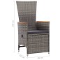 Set Mobili da Pranzo per Giardino 5 pz Grigio Set Mobili da Pranzo per Giardino 5 pz Grigio