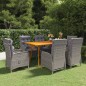 vidaXL Set da Pranzo da Giardino 7 pz Grigio vidaXL Set da Pranzo da Giardino 7 pz Grigio