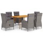 vidaXL Set da Pranzo da Giardino 7 pz Grigio vidaXL Set da Pranzo da Giardino 7 pz Grigio