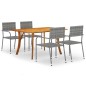 Set Mobili da Pranzo per Giardino 5 pz Antracite Set Mobili da Pranzo per Giardino 5 pz Antracite