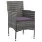 Set Mobili da Pranzo per Giardino 5 pz Grigio