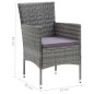 Set Mobili da Pranzo per Giardino 5 pz Grigio