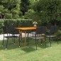 Set Mobili da Pranzo per Giardino 7 pz Nero Set Mobili da Pranzo per Giardino 7 pz Nero