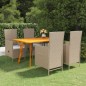 Set Mobili da Pranzo per Giardino 5 pz Beige Set Mobili da Pranzo per Giardino 5 pz Beige