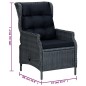 Set Mobili da Pranzo per Giardino 5 pz Grigio Scuro Set Mobili da Pranzo per Giardino 5 pz Grigio Scuro