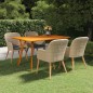 Set Mobili da Pranzo per Giardino 5 pz Marrone Set Mobili da Pranzo per Giardino 5 pz Marrone