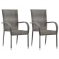 Set Mobili da Pranzo per Giardino 3 pz Grigio Set Mobili da Pranzo per Giardino 3 pz Grigio