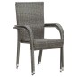 Set Mobili da Pranzo per Giardino 3 pz Grigio Set Mobili da Pranzo per Giardino 3 pz Grigio