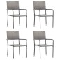 Set Mobili da Pranzo da Giardino 5 pz in Polyrattan Antracite Set Mobili da Pranzo da Giardino 5 pz in Polyrattan Antracite
