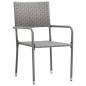 Set Mobili da Pranzo da Giardino 5 pz in Polyrattan Antracite Set Mobili da Pranzo da Giardino 5 pz in Polyrattan Antracite