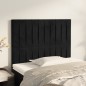 Testiera 2 pz Nera 90x5x78/88 cm in Velluto Testiera 2 pz Nera 90x5x78/88 cm in Velluto